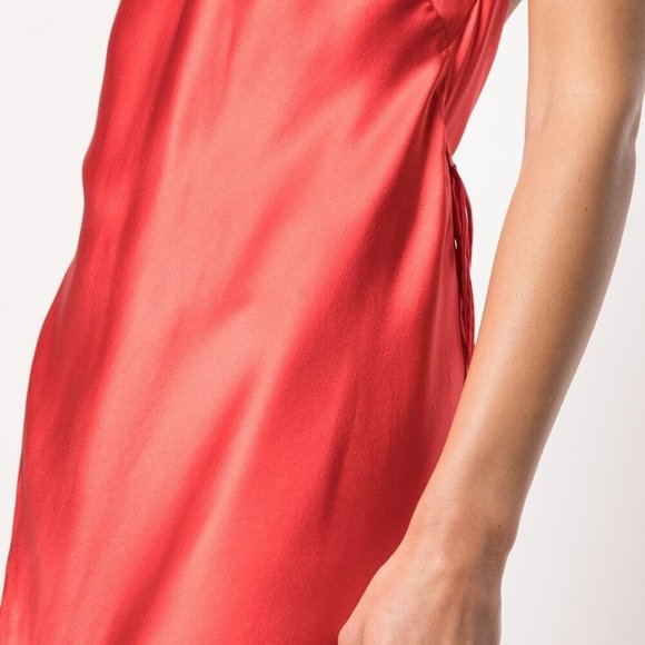 Michelle Mason Little Red Dress Wrap Minidress in Scarlet Silk - Picture 4 of 14